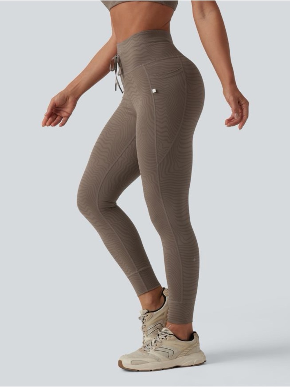 Halara UltraSculpt™ Zebra Print High Waisted Drawstring Yoga Leggings 7/8